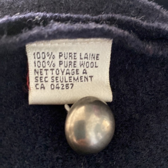 Navy Blue Wool Coat - Picture 6 of 8